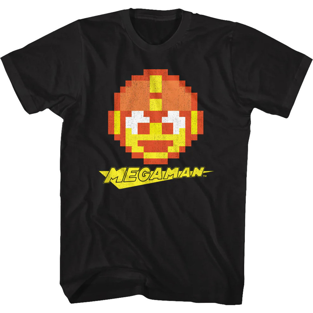 8Bit Head Shot Mega Man Tshirt